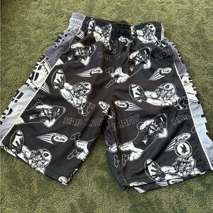 Kids Graphic Sports Shorts - Black